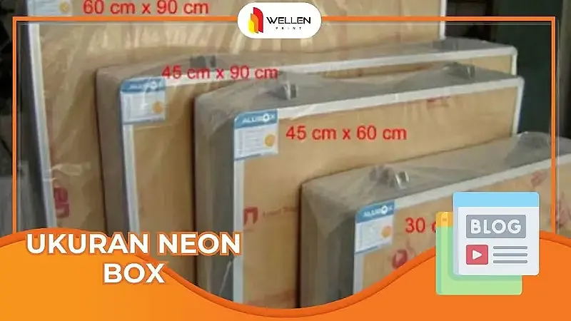 ukuran neon box