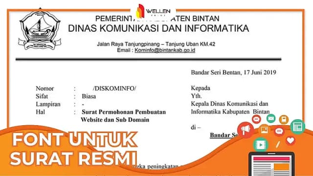 font untuk surat resmi