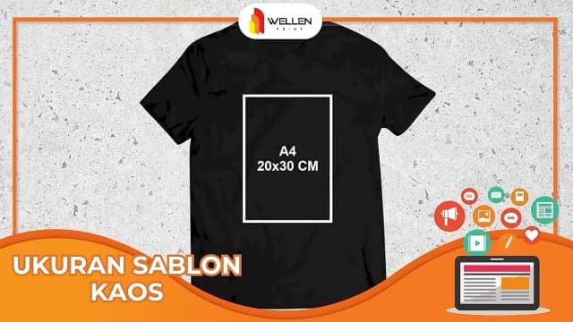ukuran sablon kaos