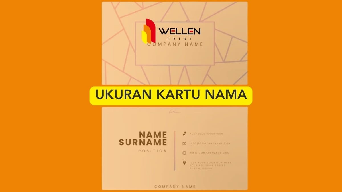 Komplit Ukuran Kartu Nama Standard Indonesia Dan Internasional Wellen Print 8302